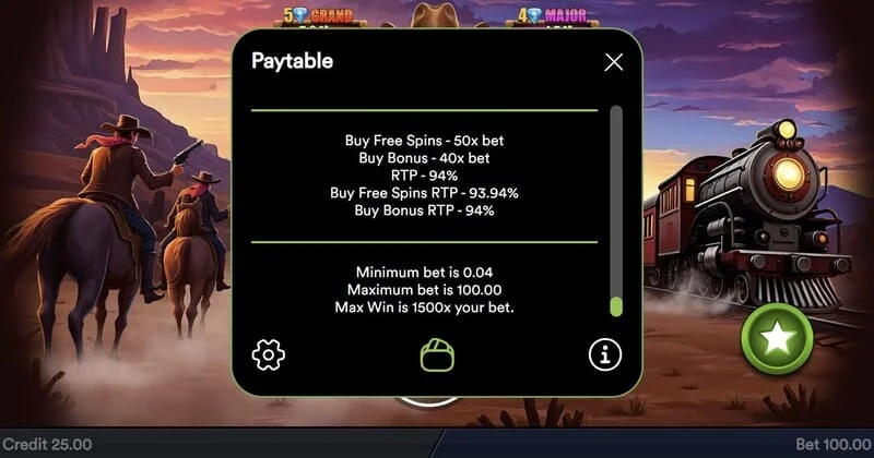 Gold Train Heist - pagamento totale del round Hold and Win