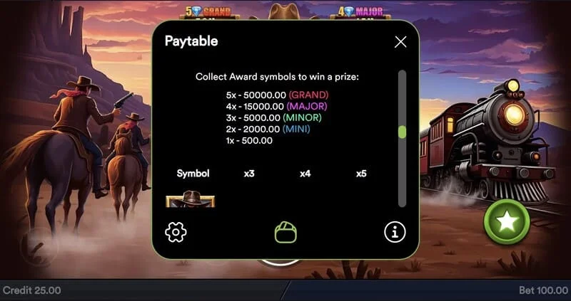 Gold Train Heist - Wild attivo con moltiplicatore in linea